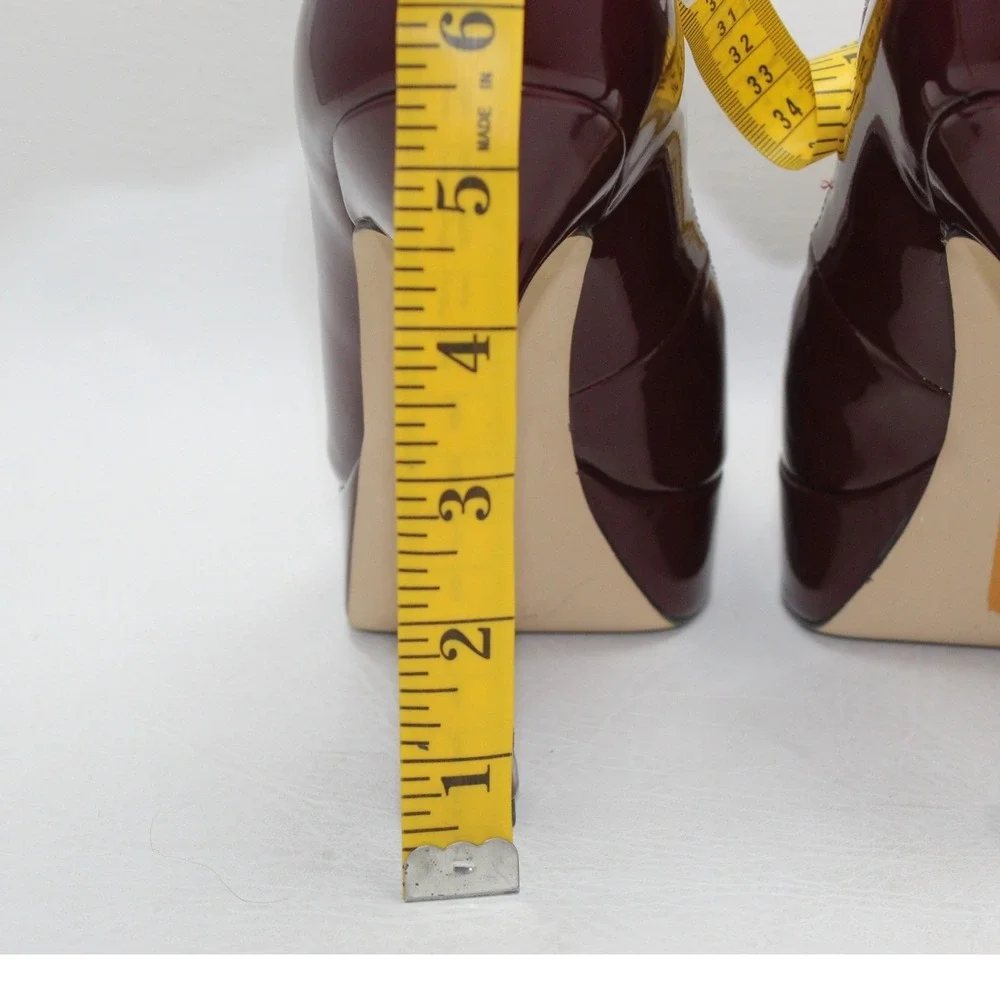 Sam Edelman Jildie Platform Slingback Mary Jane Pump French Burgundy Size 7.5 - Picture 3 of 12